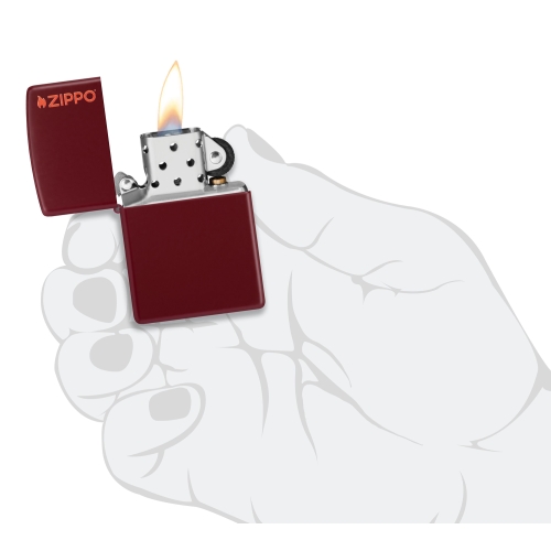 Зажигалка Zippo Classic с покрытием Merlot, латунь/сталь, бордовая, глянцевая, 38x13x57 мм