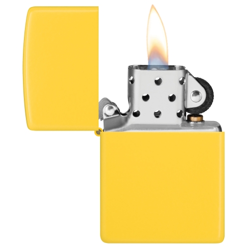 Зажигалка Zippo Classic с покрытием Sunflower, латунь/сталь, желтая, глянцевая, 38x13x57 мм