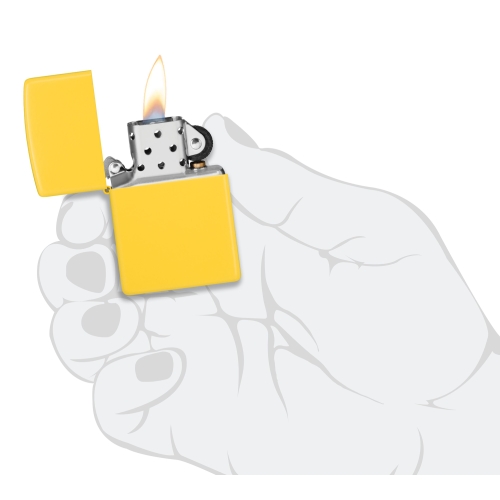 Зажигалка Zippo Classic с покрытием Sunflower, латунь/сталь, желтая, глянцевая, 38x13x57 мм