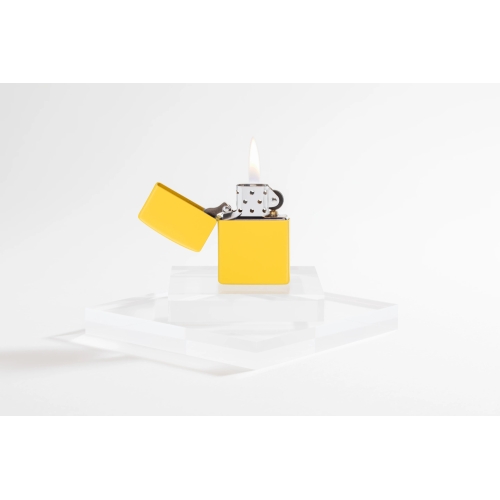 Зажигалка Zippo Classic с покрытием Sunflower, латунь/сталь, желтая, глянцевая, 38x13x57 мм