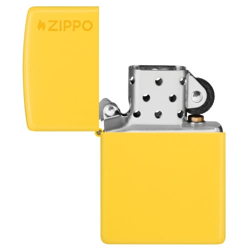 Зажигалка Zippo Classic с покрытием Sunflower, латунь/сталь, желтая, глянцевая, 38x13x57 мм