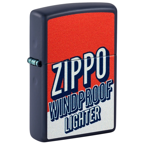 Зажигалка ZIPPO Color Block Design с покрытием Navy Matte, латунь/сталь, синяя, 38x13x57 мм, шт