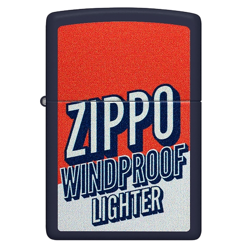 Зажигалка ZIPPO Color Block Design с покрытием Navy Matte, латунь/сталь, синяя, 38x13x57 мм, шт