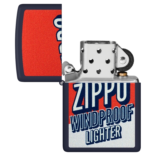 Зажигалка ZIPPO Color Block Design с покрытием Navy Matte, латунь/сталь, синяя, 38x13x57 мм, шт