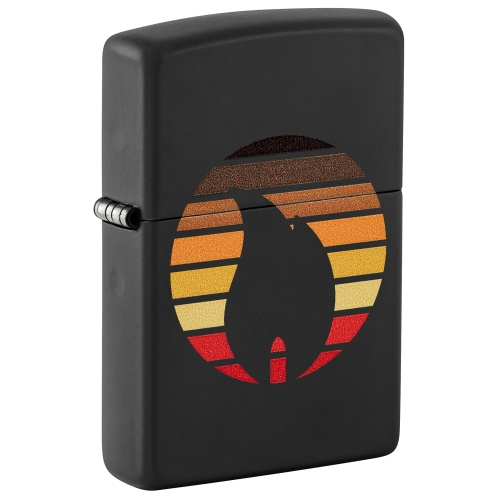 Зажигалка ZIPPO Colorblock с покрытием Black Matte, латунь/сталь, черная, 38x13x57 мм, шт