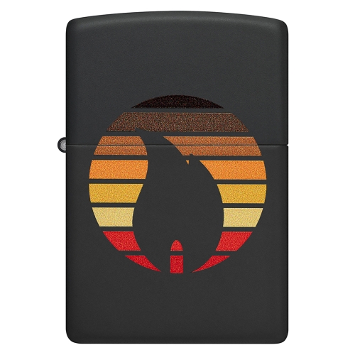 Зажигалка ZIPPO Colorblock с покрытием Black Matte, латунь/сталь, черная, 38x13x57 мм, шт
