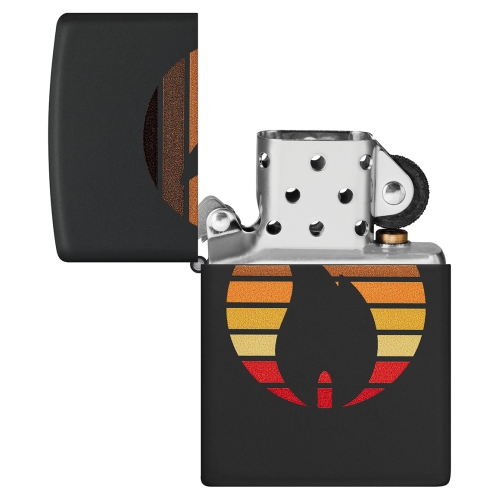 Зажигалка ZIPPO Colorblock с покрытием Black Matte, латунь/сталь, черная, 38x13x57 мм, шт
