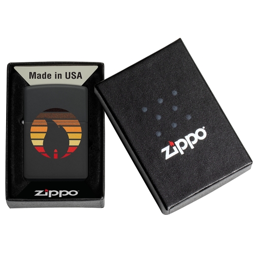 Зажигалка ZIPPO Colorblock с покрытием Black Matte, латунь/сталь, черная, 38x13x57 мм, шт