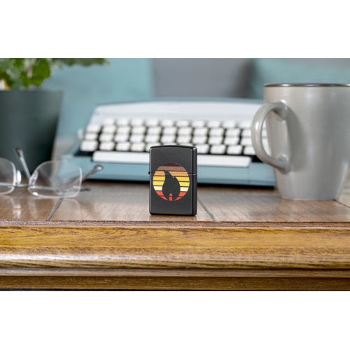 Зажигалка ZIPPO Colorblock с покрытием Black Matte, латунь/сталь, черная, 38x13x57 мм, шт
