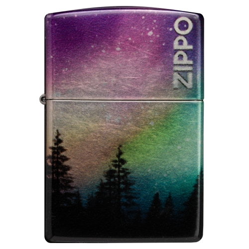 Зажигалка Zippo Colorful Sky с покрытием 540 Tumbled Chrome, латунь/сталь, разноцветная, 38x13x57 мм