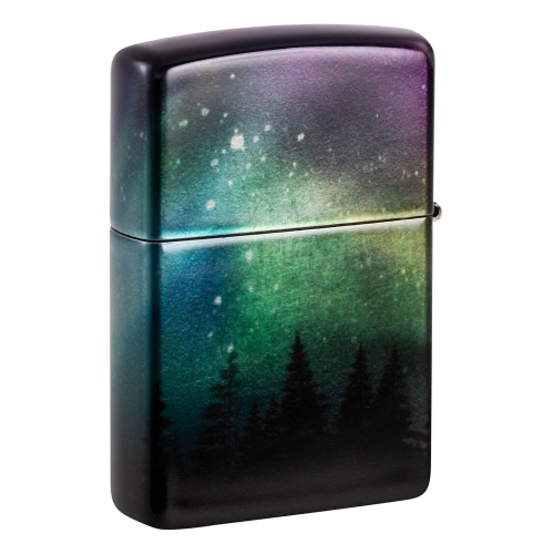 Зажигалка Zippo Colorful Sky с покрытием 540 Tumbled Chrome, латунь/сталь, разноцветная, 38x13x57 мм
