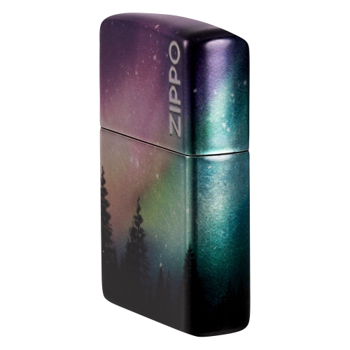 Зажигалка Zippo Colorful Sky с покрытием 540 Tumbled Chrome, латунь/сталь, разноцветная, 38x13x57 мм