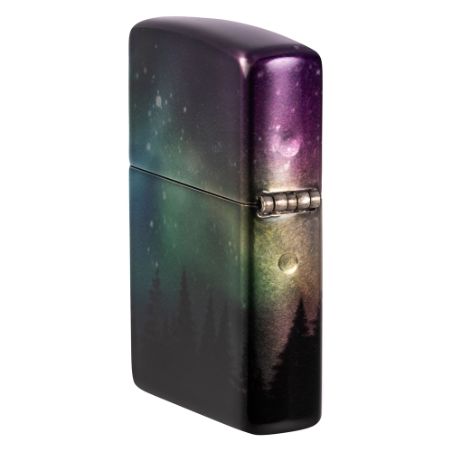 Зажигалка Zippo Colorful Sky с покрытием 540 Tumbled Chrome, латунь/сталь, разноцветная, 38x13x57 мм