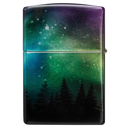 Зажигалка Zippo Colorful Sky с покрытием 540 Tumbled Chrome, латунь/сталь, разноцветная, 38x13x57 мм