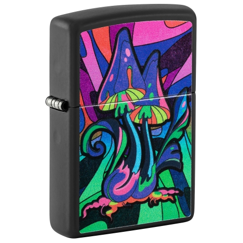 Зажигалка Zippo Counter Culture с покрытием Black Light, латунь/сталь, черная,матовая 38x13x57 мм