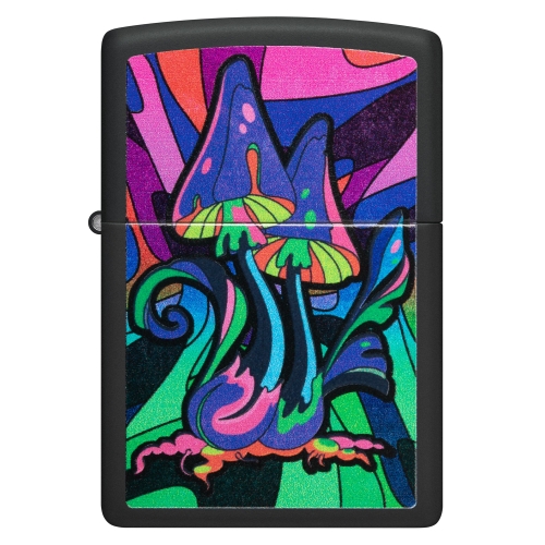 Зажигалка Zippo Counter Culture с покрытием Black Light, латунь/сталь, черная,матовая 38x13x57 мм