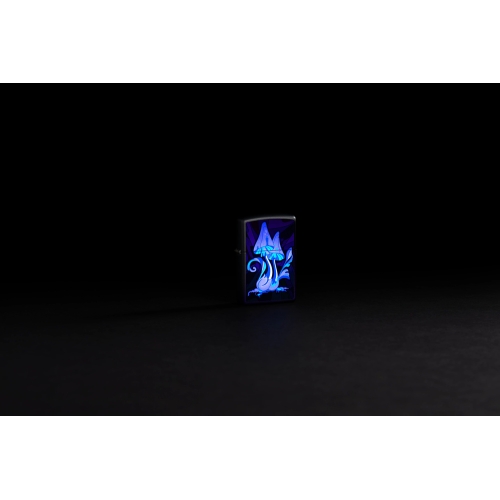 Зажигалка Zippo Counter Culture с покрытием Black Light, латунь/сталь, черная,матовая 38x13x57 мм