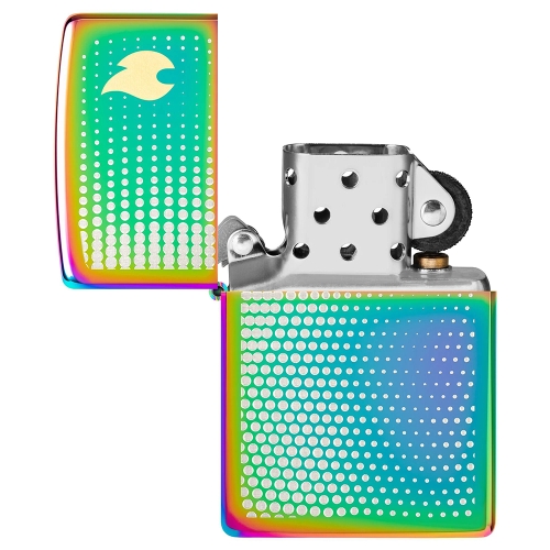 Зажигалка ZIPPO Dot Matrix с покрытием Multi Color, латунь/сталь, разноцветная, глянцевая, 38x13x57