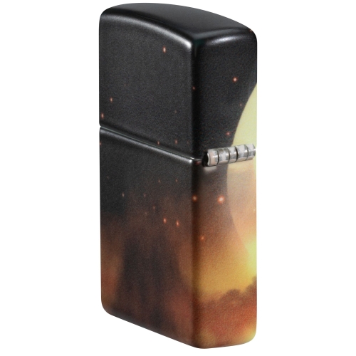 Зажигалка Zippo Dragon Design с покрытием Glow In The Dark Green, латунь/сталь, черная, 38x13x57 мм