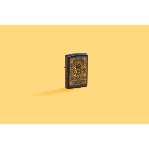 Зажигалка Zippo Elements Design с покрытием Navy Matte, латунь/сталь, синяя, матовая, 38x13x57 мм