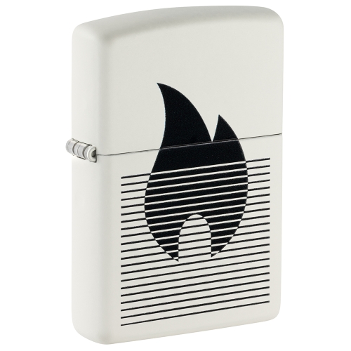 Зажигалка ZIPPO Flame Gradient Design White Matte, латунь/сталь, белая, матовая