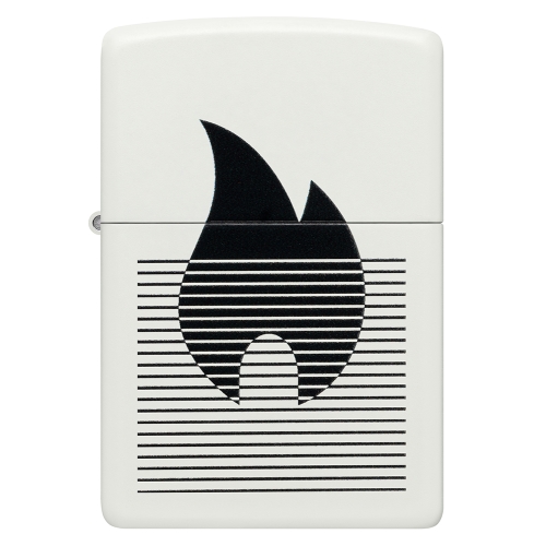 Зажигалка ZIPPO Flame Gradient Design White Matte, латунь/сталь, белая, матовая