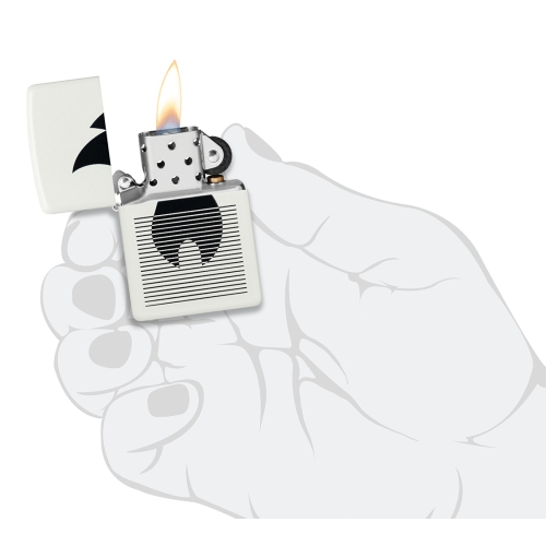 Зажигалка ZIPPO Flame Gradient Design White Matte, латунь/сталь, белая, матовая