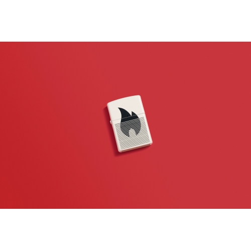 Зажигалка ZIPPO Flame Gradient Design White Matte, латунь/сталь, белая, матовая