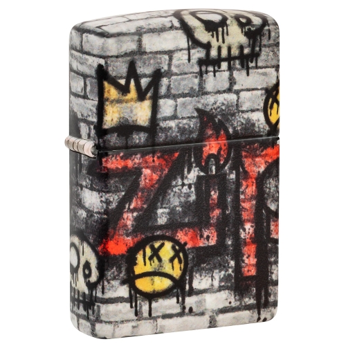 Зажигалка ZIPPO Graffiti King с покрытием 540 Matte, латунь/сталь, разноцветная, матовая, 38x13x57 м