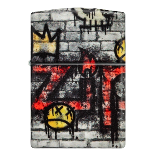 Зажигалка ZIPPO Graffiti King с покрытием 540 Matte, латунь/сталь, разноцветная, матовая, 38x13x57 м