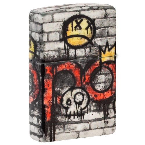 Зажигалка ZIPPO Graffiti King с покрытием 540 Matte, латунь/сталь, разноцветная, матовая, 38x13x57 м
