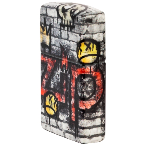 Зажигалка ZIPPO Graffiti King с покрытием 540 Matte, латунь/сталь, разноцветная, матовая, 38x13x57 м
