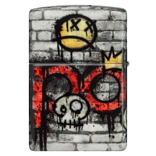 Зажигалка ZIPPO Graffiti King с покрытием 540 Matte, латунь/сталь, разноцветная, матовая, 38x13x57 м
