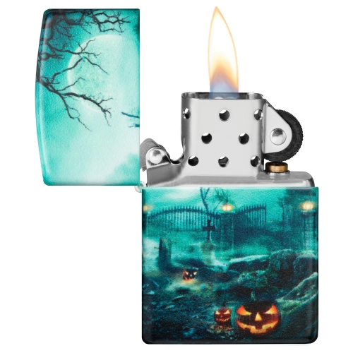 Зажигалка Zippo Graveyard с покрытием 540 Matte, латунь/сталь, разноцветная, 38x13x57 мм