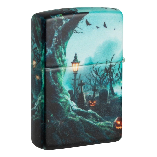 Зажигалка Zippo Graveyard с покрытием 540 Matte, латунь/сталь, разноцветная, 38x13x57 мм