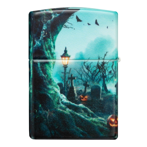 Зажигалка Zippo Graveyard с покрытием 540 Matte, латунь/сталь, разноцветная, 38x13x57 мм
