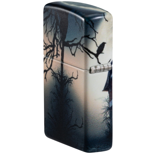 Зажигалка Zippo Horror House с покрытием 540 Matte, латунь/сталь, белая, 38x13x57 мм