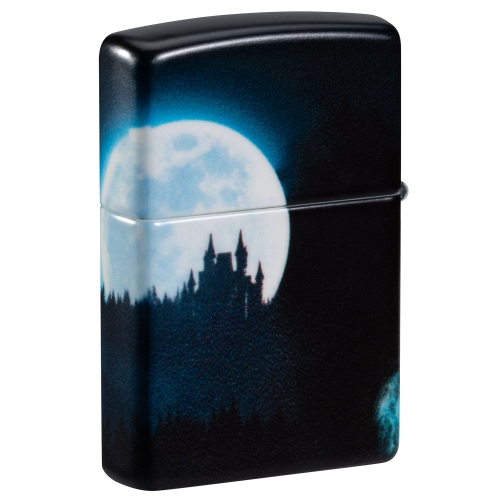 Зажигалка Zippo Horror Wolf с покрытием 540 Matte, латунь/сталь, черная, 38x13x57 мм