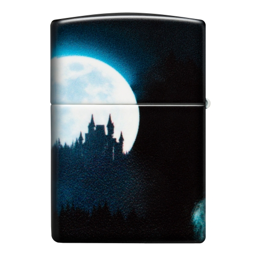 Зажигалка Zippo Horror Wolf с покрытием 540 Matte, латунь/сталь, черная, 38x13x57 мм
