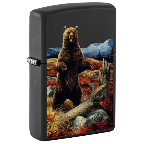 Зажигалка Zippo Linda Picken с покрытием Black Matte, латунь/сталь, черная, 38x13x57 мм