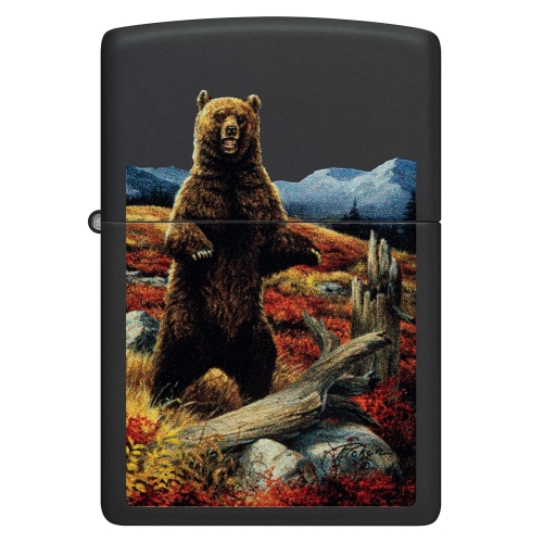 Зажигалка Zippo Linda Picken с покрытием Black Matte, латунь/сталь, черная, 38x13x57 мм