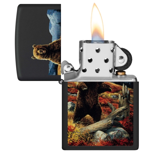 Зажигалка Zippo Linda Picken с покрытием Black Matte, латунь/сталь, черная, 38x13x57 мм