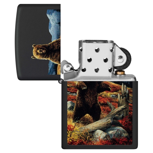 Зажигалка Zippo Linda Picken с покрытием Black Matte, латунь/сталь, черная, 38x13x57 мм