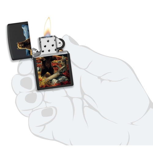 Зажигалка Zippo Linda Picken с покрытием Black Matte, латунь/сталь, черная, 38x13x57 мм
