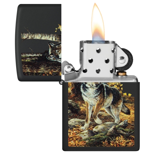 Зажигалка Zippo Linda Picken с покрытием Black Matte, латунь/сталь, черная, матовая, 38x13x57 мм