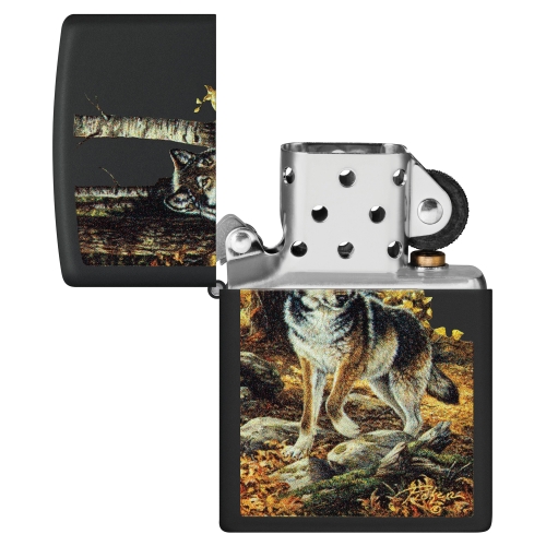 Зажигалка Zippo Linda Picken с покрытием Black Matte, латунь/сталь, черная, матовая, 38x13x57 мм