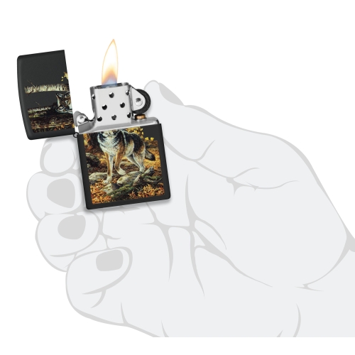 Зажигалка Zippo Linda Picken с покрытием Black Matte, латунь/сталь, черная, матовая, 38x13x57 мм