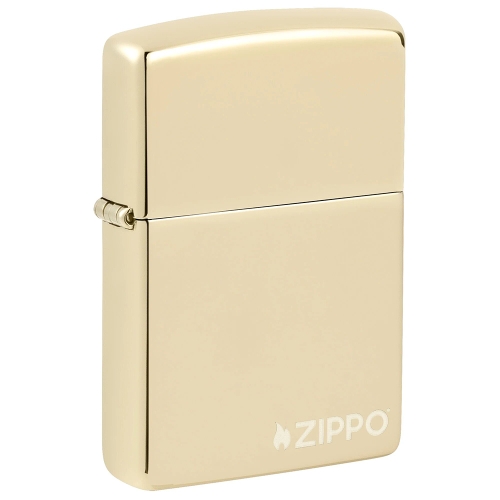 Зажигалка ZIPPO Logo с покрытием Champagne, латунь/сталь, золотистая, глянцевая, 38x13x57 мм, шт