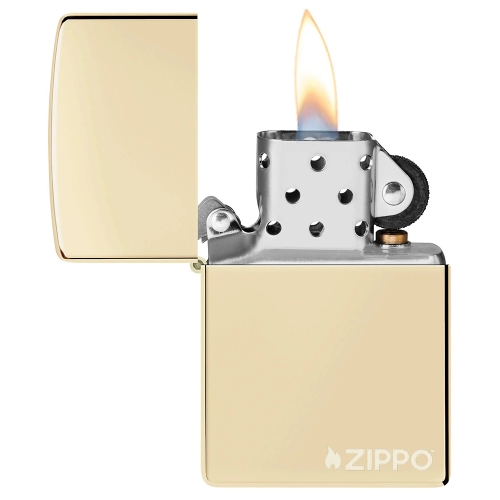 Зажигалка ZIPPO Logo с покрытием Champagne, латунь/сталь, золотистая, глянцевая, 38x13x57 мм, шт
