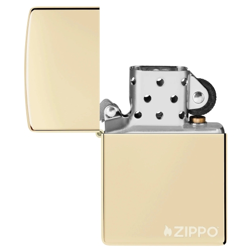 Зажигалка ZIPPO Logo с покрытием Champagne, латунь/сталь, золотистая, глянцевая, 38x13x57 мм, шт